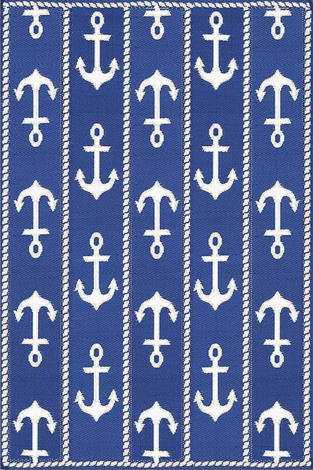 Anchor Blue & White Outdoor Mat / Rug