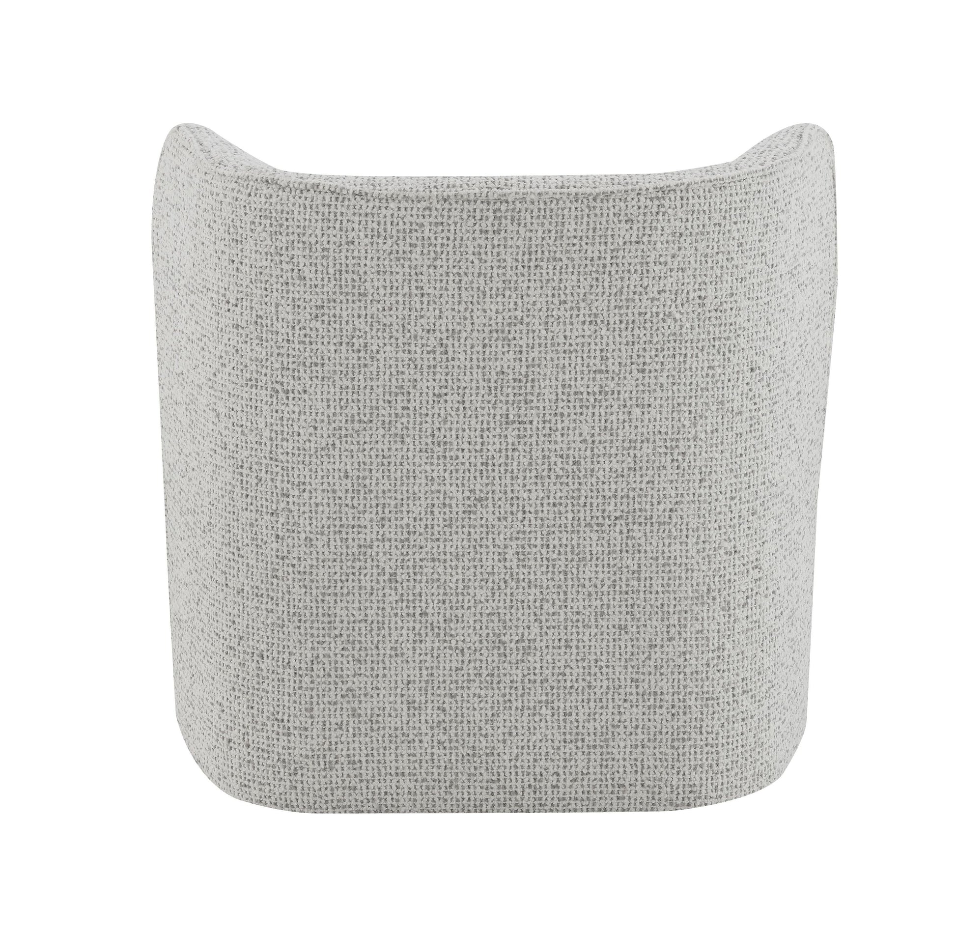 Lisa Gray Tweed Accent Chair - Modern Armless Seating for Living Room, 31" Wide - Fluent Trends