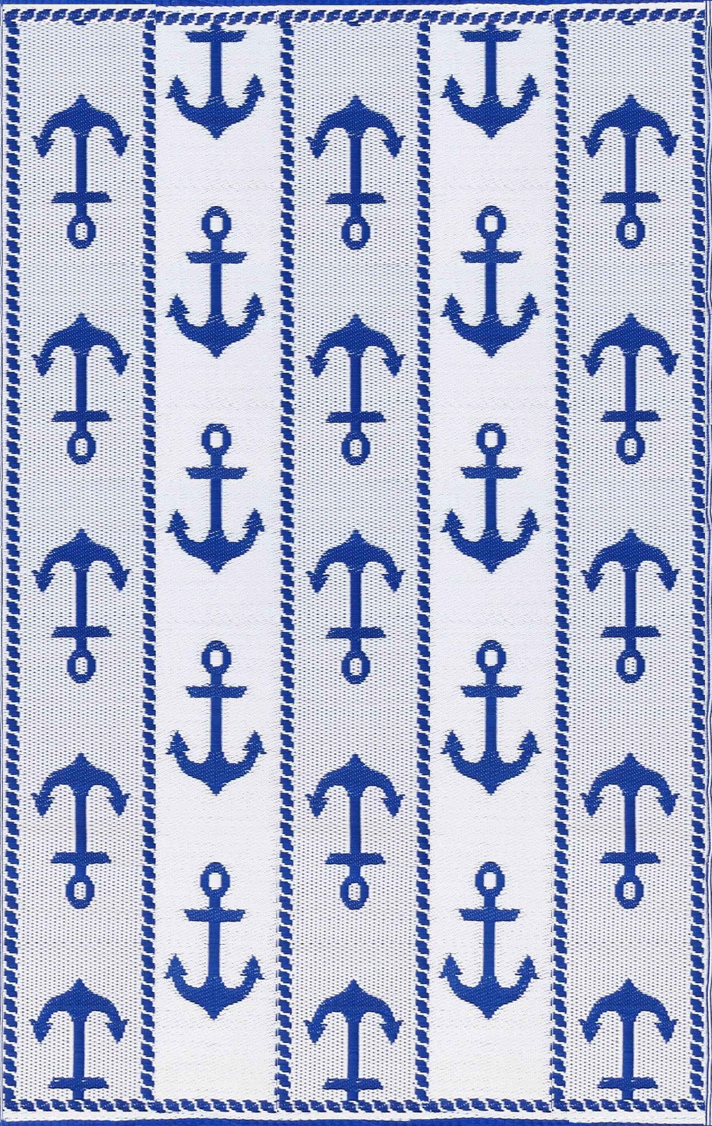Anchor Blue & White Outdoor Mat / Rug