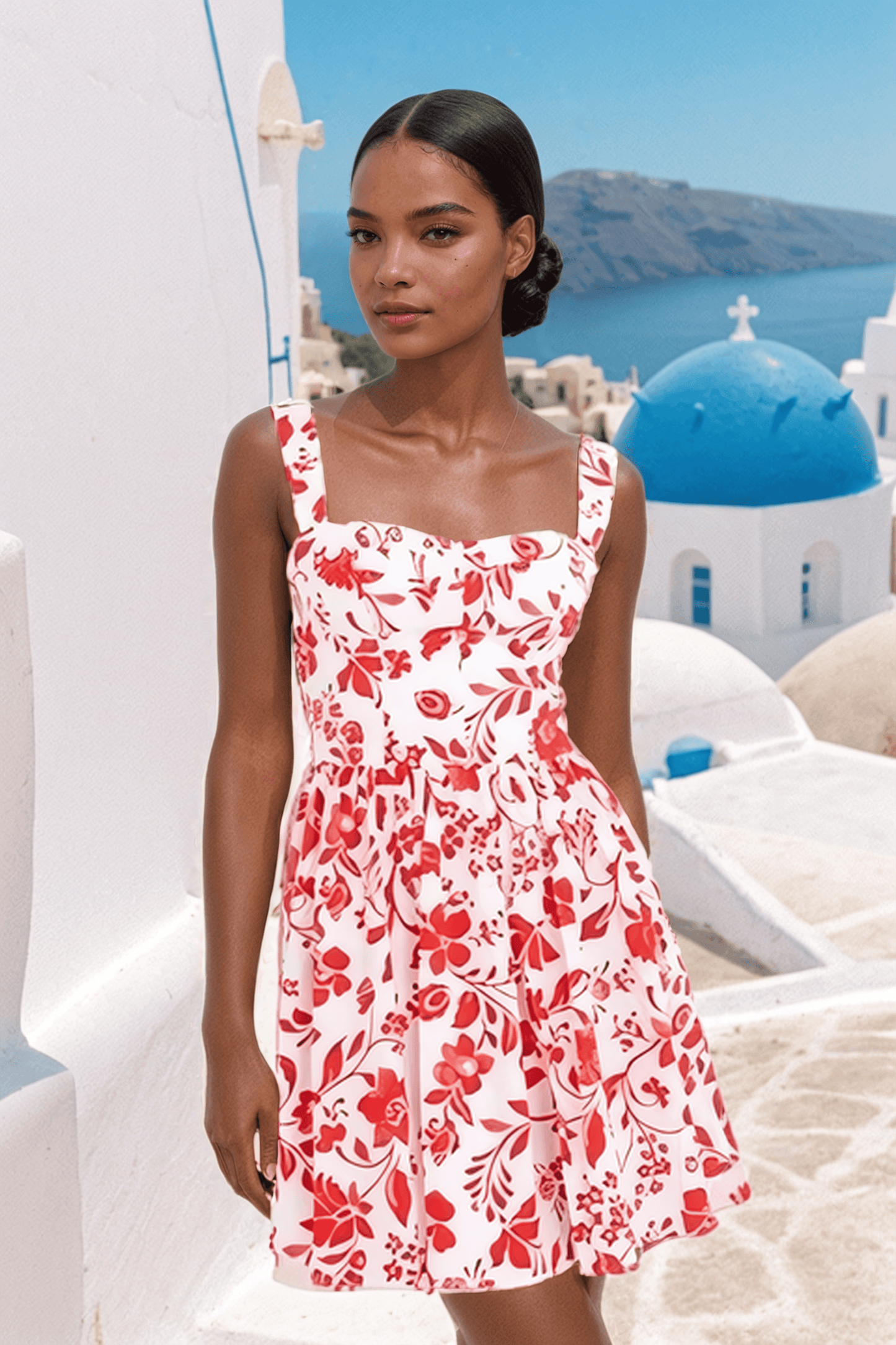 Red Vineyard Mini Dress Soléa
