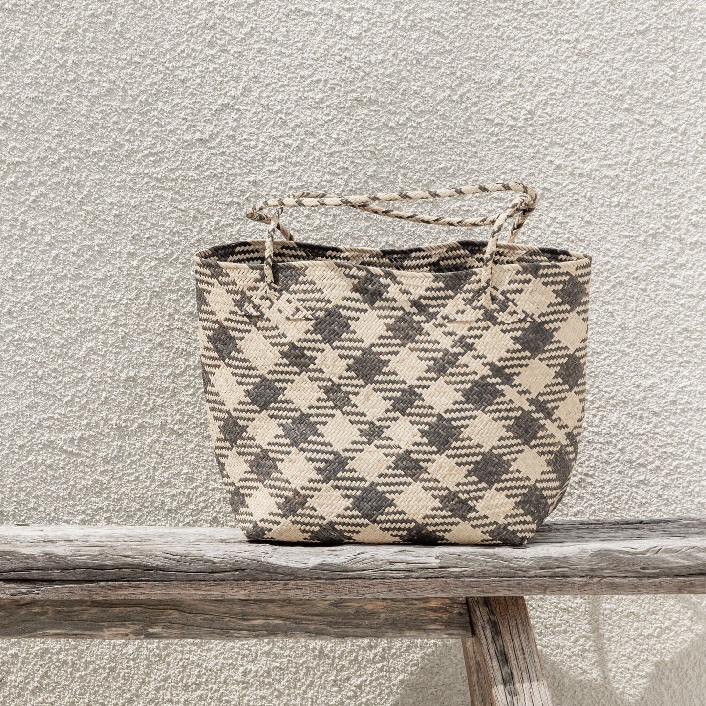 Avery Handwoven Borneo Rattan Day Tote Bag - Bali Crafted, Versatile, & Durable for Everyday Style