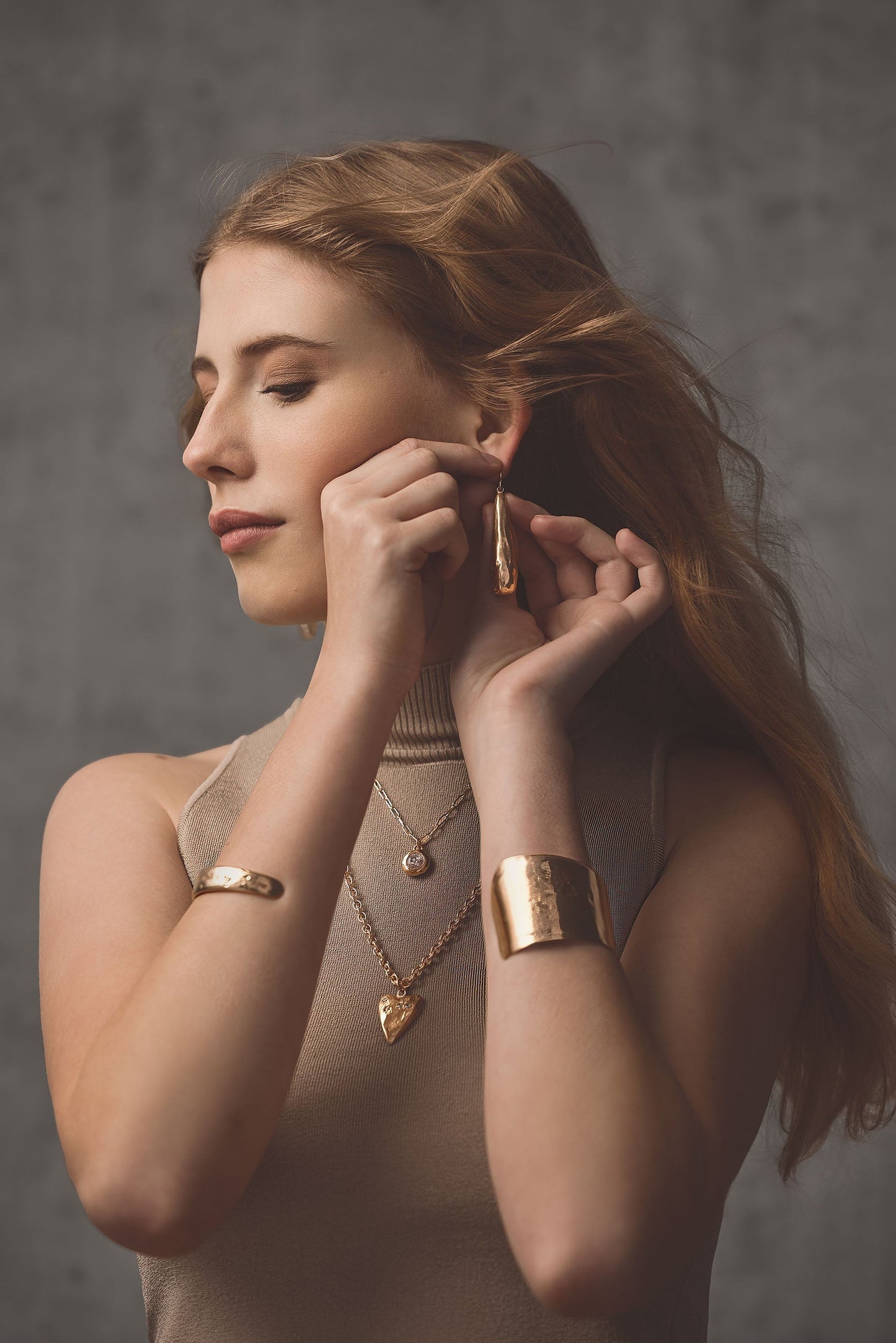 Teardrop Bronze Earrings Powered by People