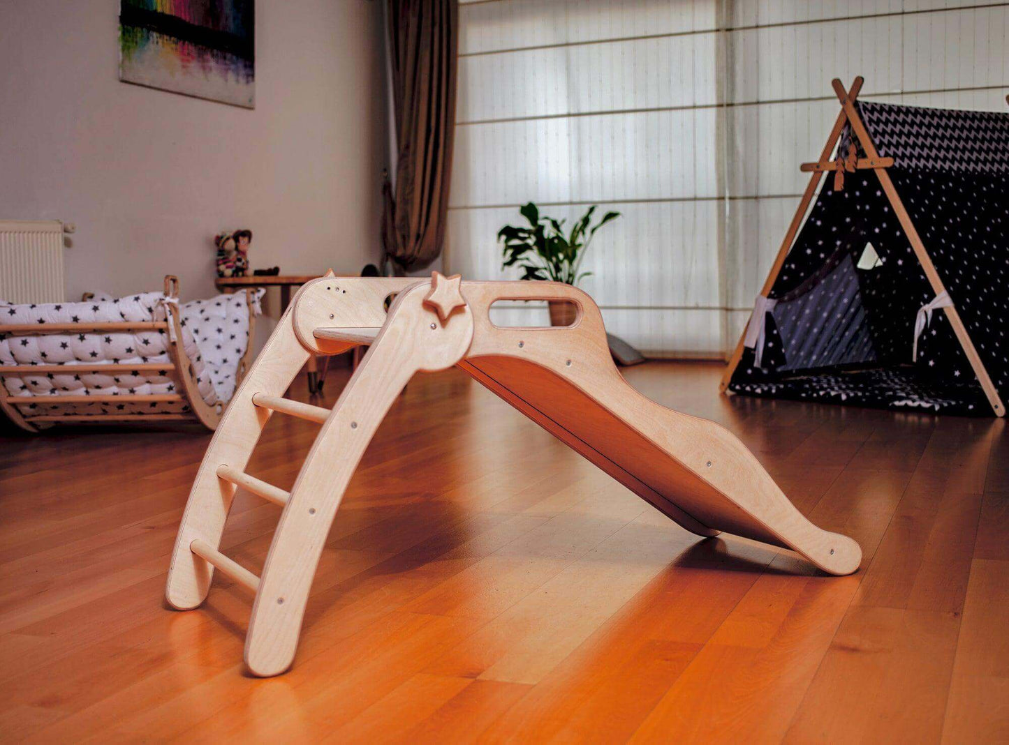 Foldable Wooden Slide Kidodido