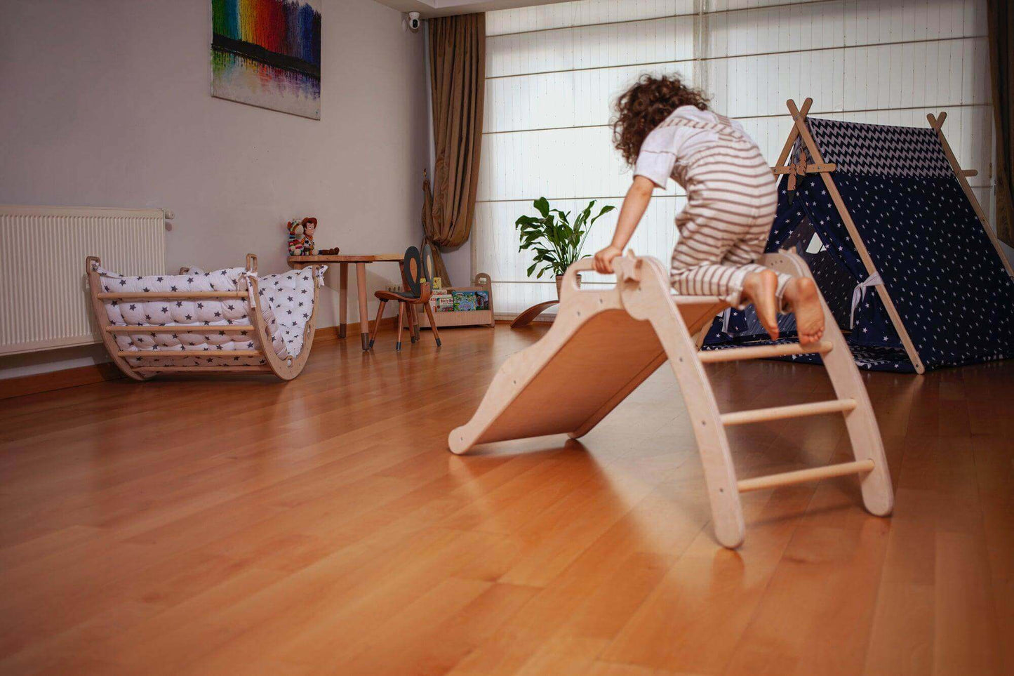 Foldable Wooden Slide Kidodido