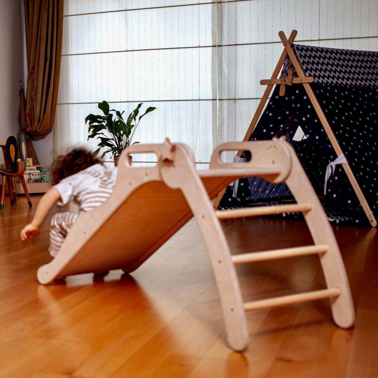Foldable Wooden Slide Kidodido
