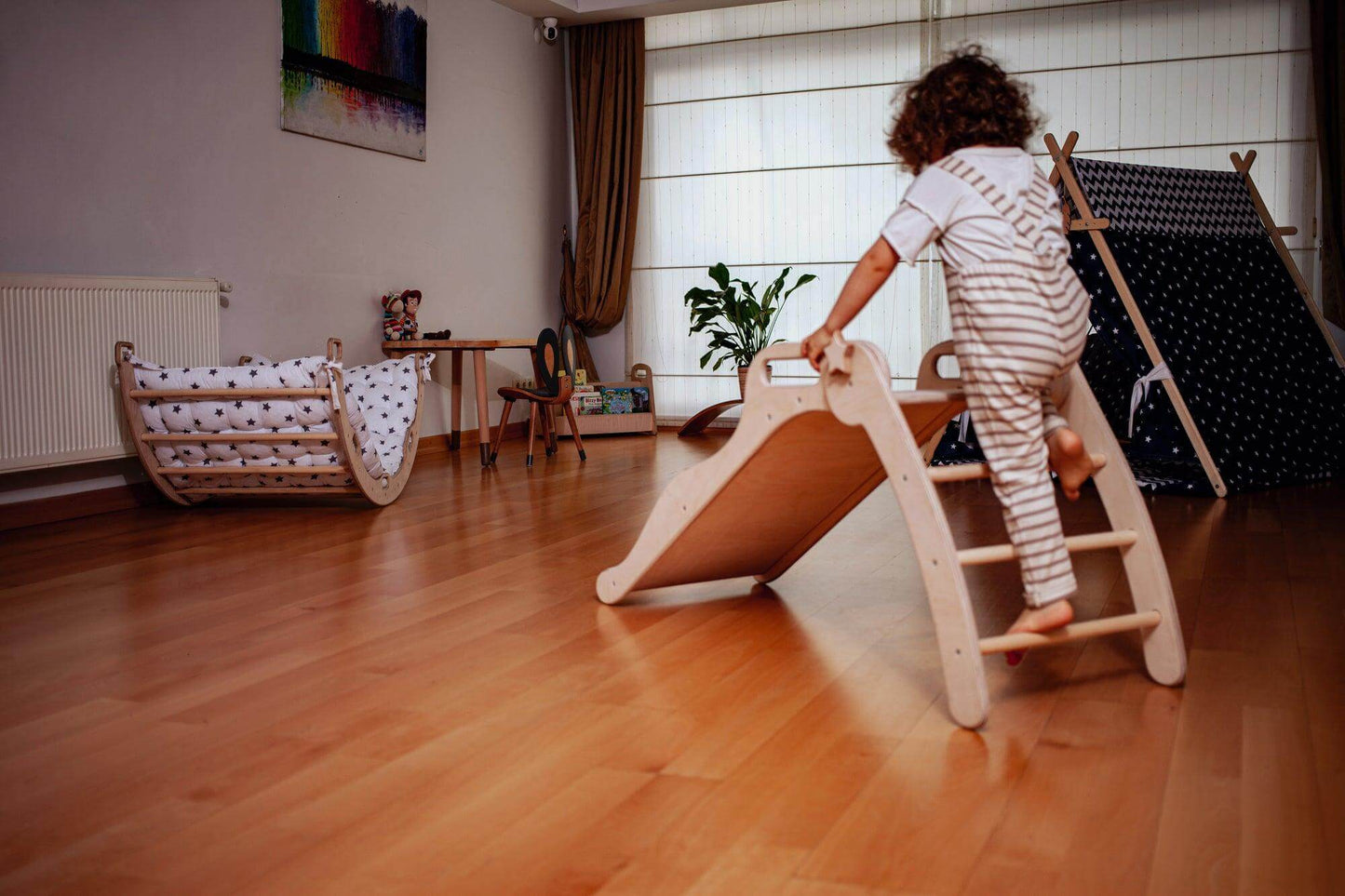 Foldable Wooden Slide Kidodido