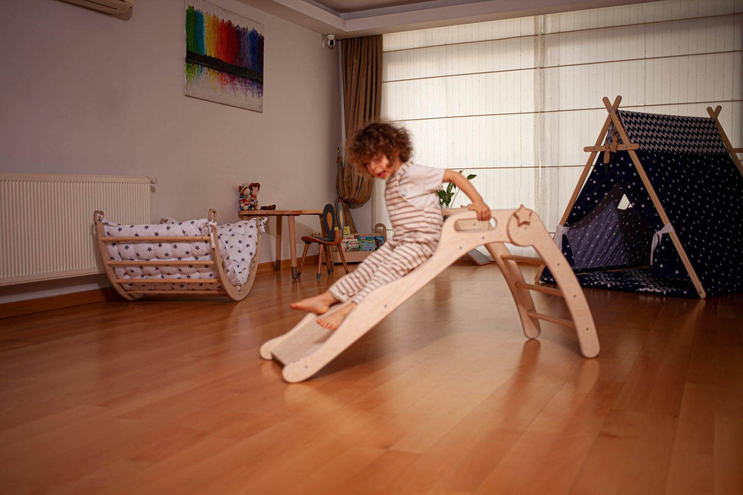 Foldable Wooden Slide Kidodido