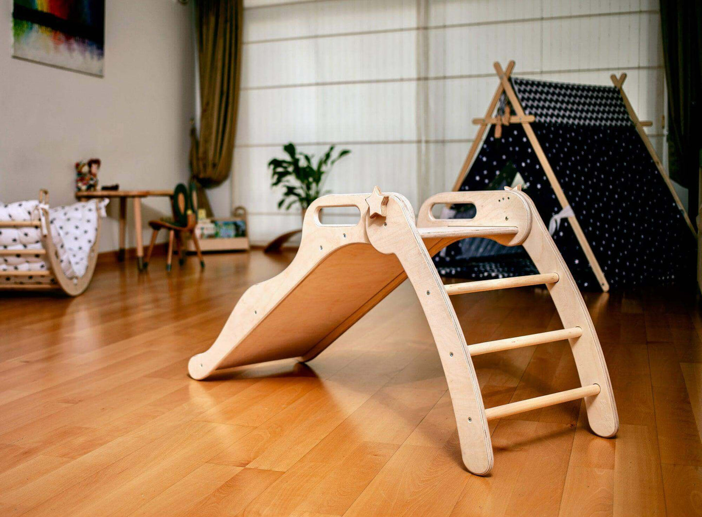 Foldable Wooden Slide Kidodido