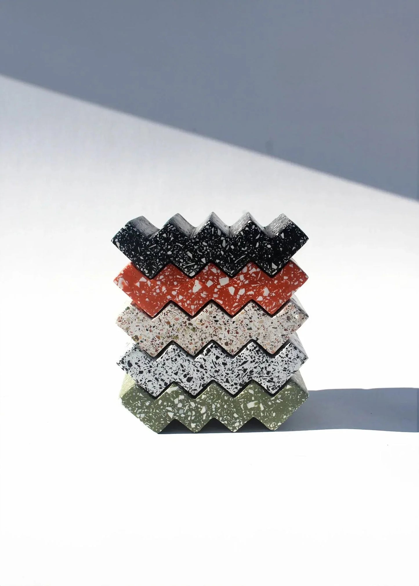 Zig-Zag Olive Green Terrazzo Soap Dish - Fluent Trends