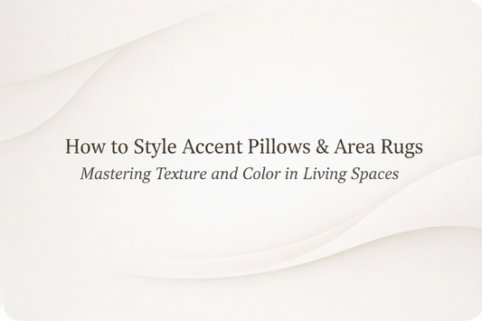 "How to Style Accent Pillows and Area Rugs ~ Fluent Trends