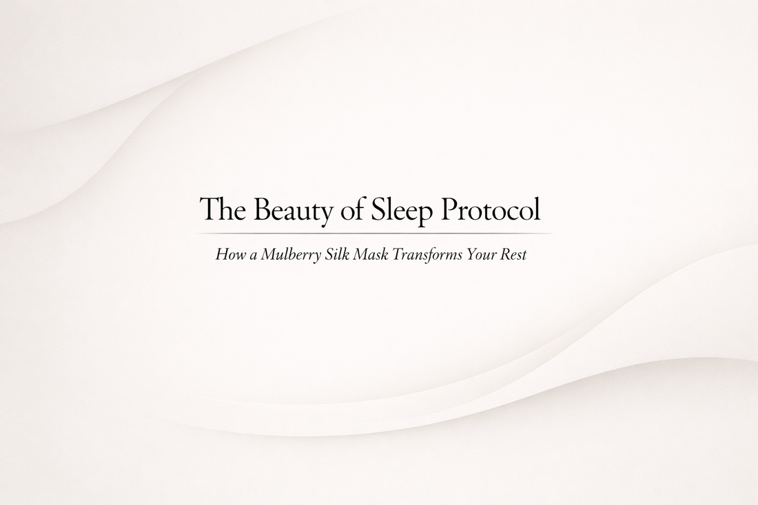 Minimalist ivory canvas with rounded edges featuring the title “The Beauty of Sleep Protocol” in luxury serif type.