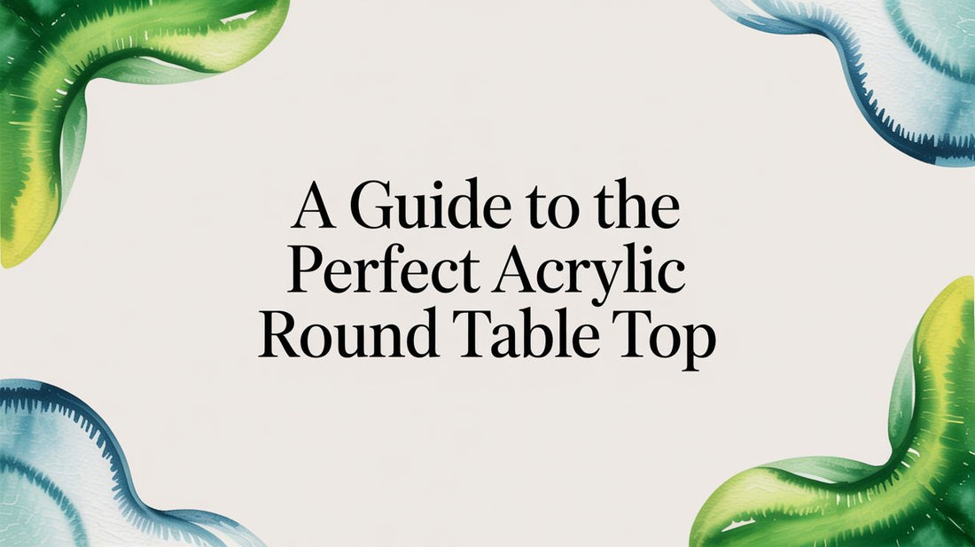 A Guide to the Perfect Acrylic Round Table Top