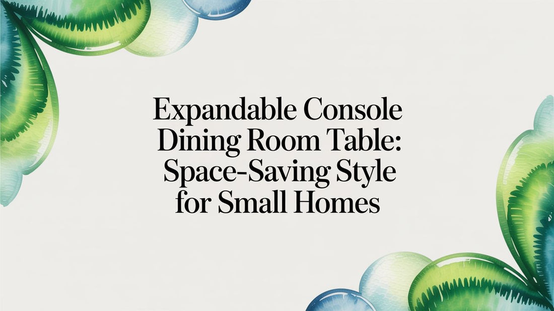 Expandable Console Dining Room Table: Space-Saving Style for Small Homes - Fluent Trends
