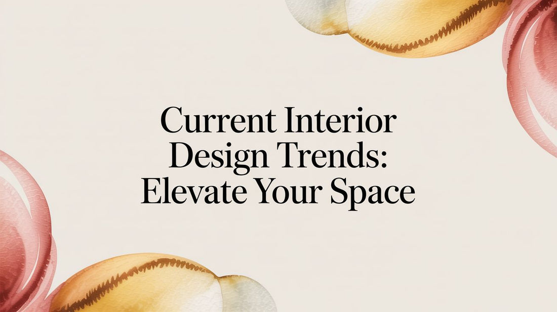 Current Interior Design Trends: Elevate Your Space
