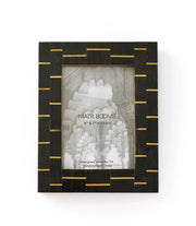 Andhera Dash 5x7 Black Picture Frame - Carved Horn, Brass - Fluent Trends