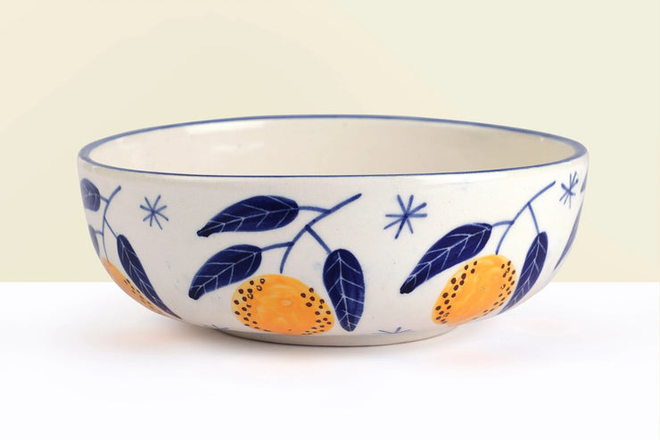 Italian Lemon Bowl, yellow - 2.5x7 Inches ( Set of 4 ) - Fluent Trends