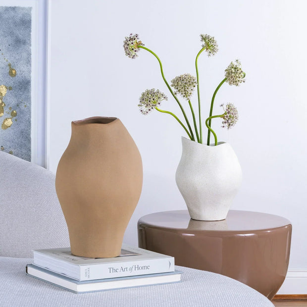 Mosco Light Brown Vase - Fluent Trends
