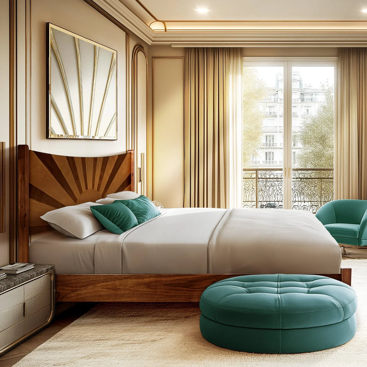 Rorns Sunset Platform Bed Frame With Headboard - Fluent Trends