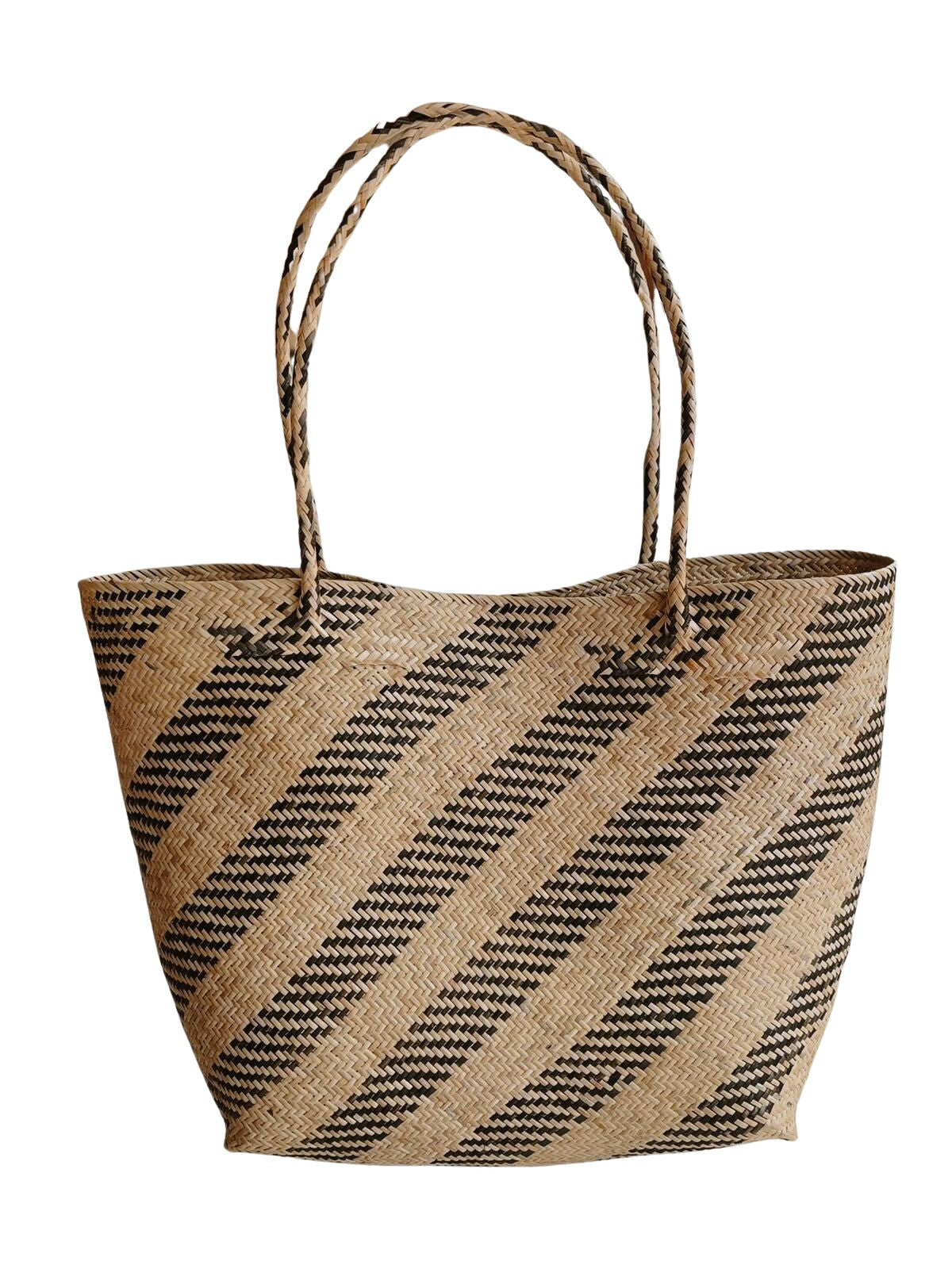Avery Handwoven Borneo Rattan Day Tote Bag - Bali Crafted, Versatile, & Durable for Everyday Style