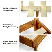 Acacia Elara Platform Bed Frame with Headboard - Fluent Trends