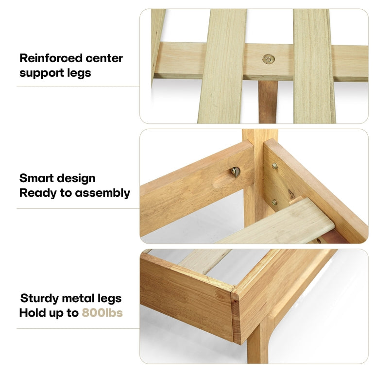 Acacia Elara Platform Bed Frame with Headboard