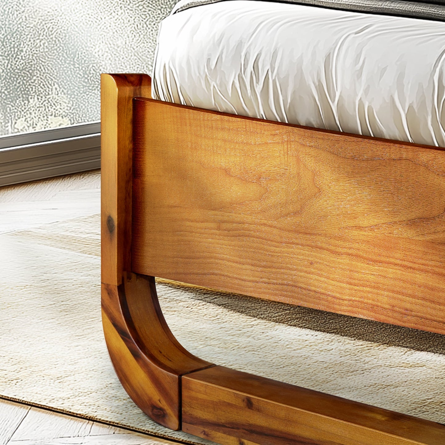 Rorns Sunset Platform Bed Frame With Headboard