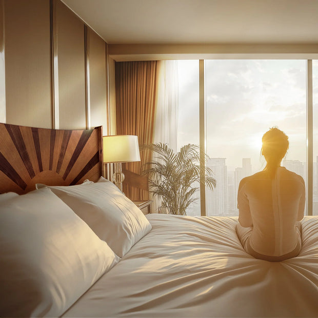 Rorns Sunset Platform Bed Frame With Headboard - Fluent Trends