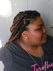 Midnight Loop Studs - Moonstone - Fluent Trends