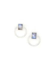 Midnight Loop Studs - Moonstone - Fluent Trends