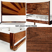 Rorns Sunset Platform Bed Frame With Headboard - Fluent Trends