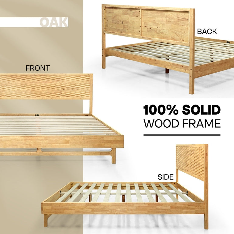 Acacia Elara Platform Bed Frame with Headboard