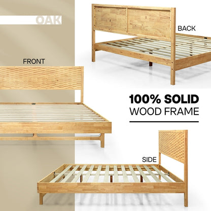 Acacia Elara Platform Bed Frame with Headboard