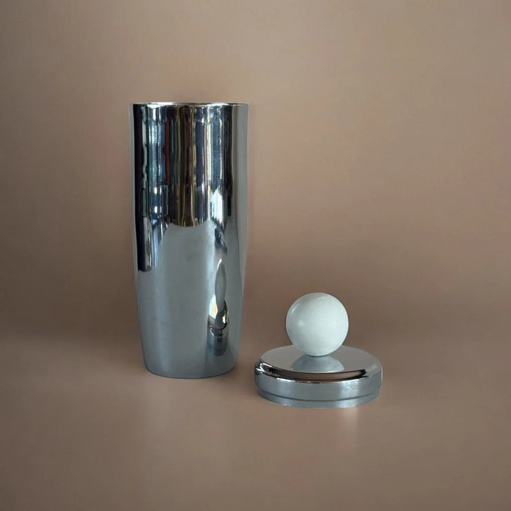 Inara Stainless Steel & Marble Cocktail Shaker by MESO - Elegant Barware for Home - Fluent Trends