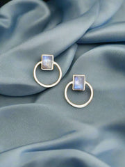Midnight Loop Studs - Moonstone - Fluent Trends
