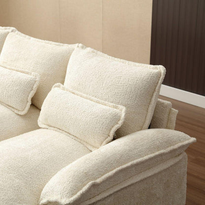 Modern Large chenille Fabric U-Shape Sectional Sofa Streamdale Furniture