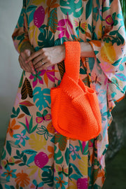 Mackenzie Knit Clutch in Orange - Fluent Trends