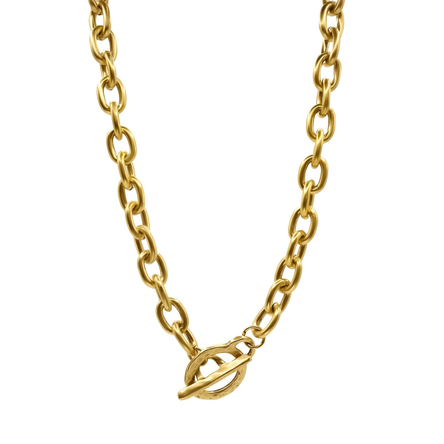 Blair Oval Chain Necklace - Gold-Plated Statement Jewelry
