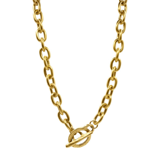 Blair Oval Chain Necklace - Gold-Plated Statement Jewelry