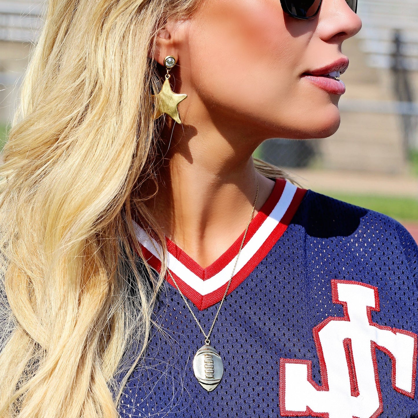 14k Gold-Filled Football Charm Necklace - Dainty Game Day Jewelry for Her