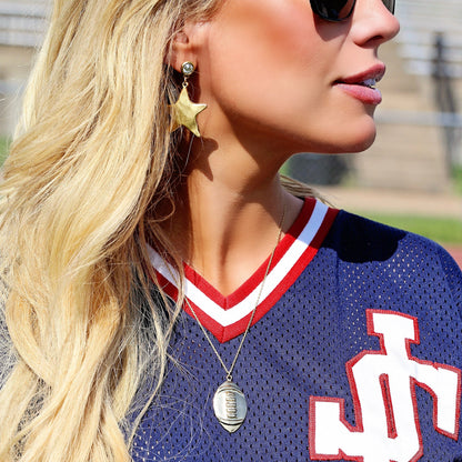 14k Gold-Filled Football Charm Necklace - Dainty Game Day Jewelry for Her