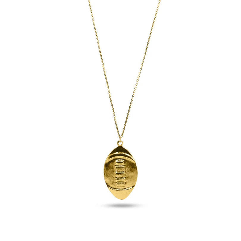 14k Gold-Filled Football Charm Necklace - Dainty Game Day Jewelry for Her