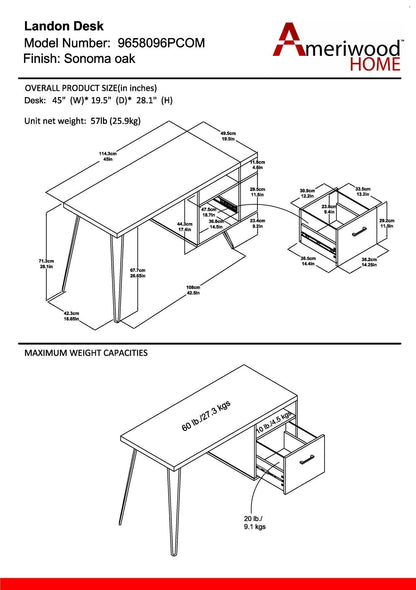 Landon Computer Desk - Fluent Trends