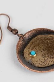 Adrift - Hammered Copper Earrings - Fluent Trends