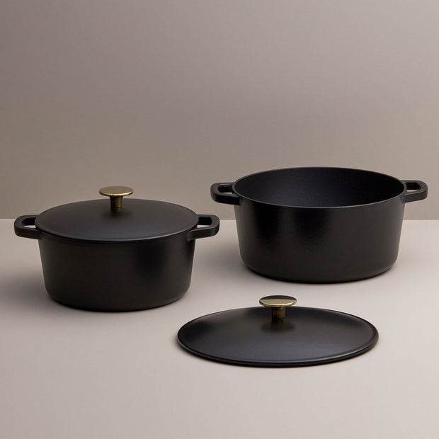 4-Piece Cast Iron Cookware Set - Fluent Trends Dutch Oven Cookware Set