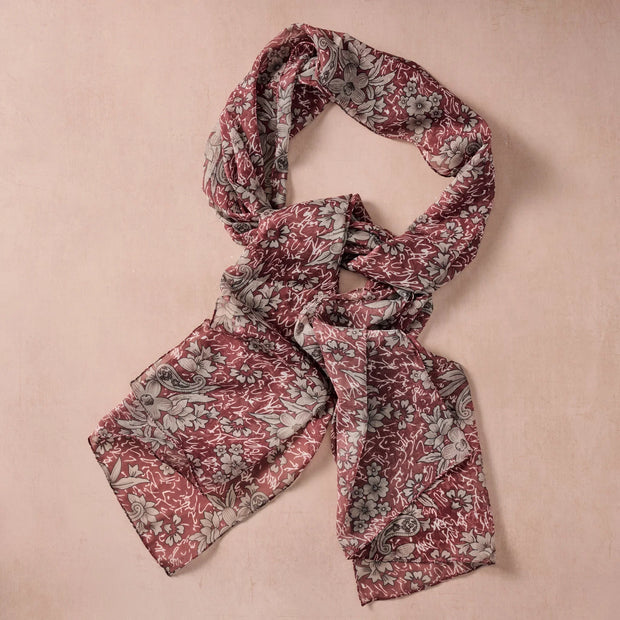 Mala Vine Chiffon Scarf - Fluent Trends