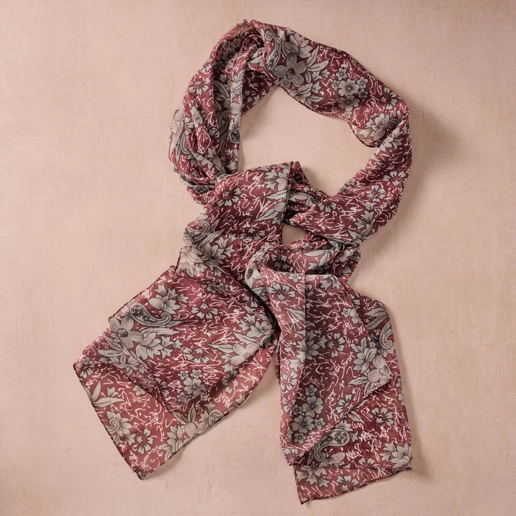 Mala Vine Chiffon Scarf - Fluent Trends