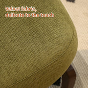 Modern Green Velvet Armless Accent Chair with Solid Wood Legs - Fluent Trends