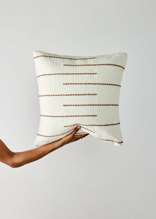 Zuri Hand-Loomed Wool Throw Pillow Kanju Interiors