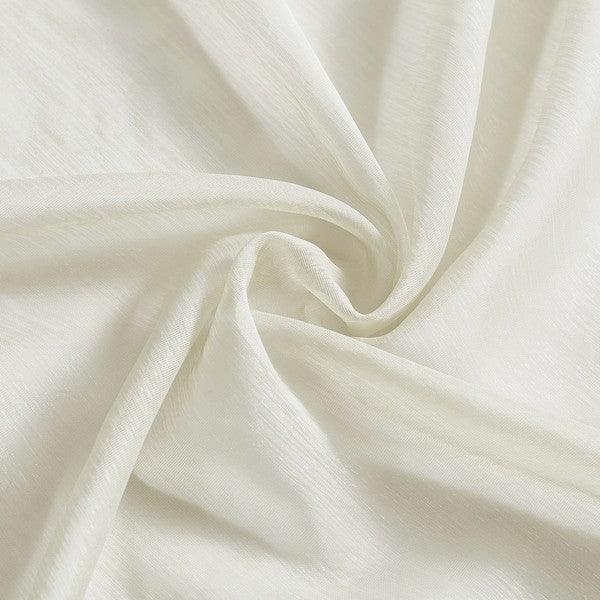 Beige Sheer Window Grommet Curtain Set - Fluent Trends