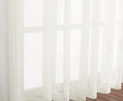 Beige Sheer Window Grommet Curtain Set - Fluent Trends